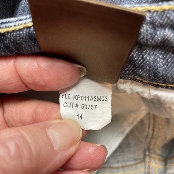 Kut From the Kloth Jeans Womens 14 Blue Distressed Bootcut Stretch KP011A3M03 - Picture 6 of 10